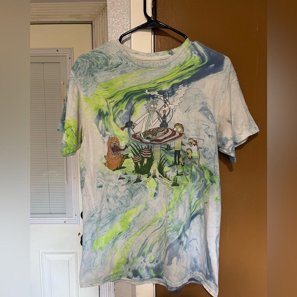 Graphic Short Sleeve Tee - Blue and Green